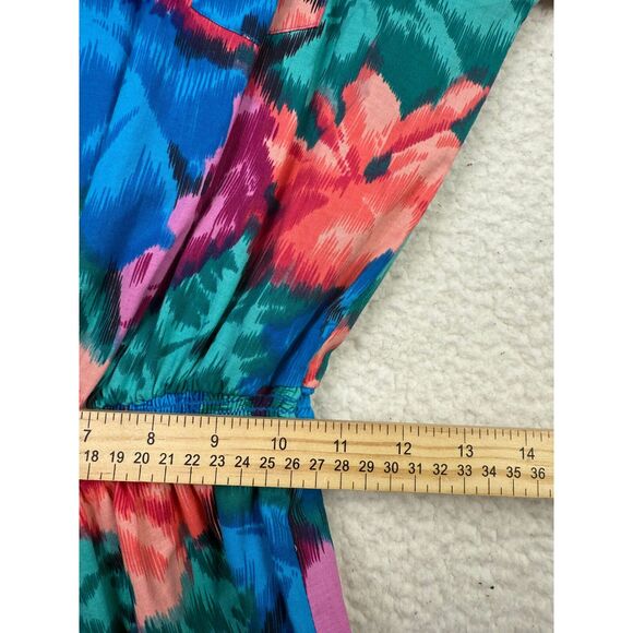 Vintage Hilo Hattie Womens Size Large Floral Postcard Hawaiian Shorts Romper - Picture 5 of 10
